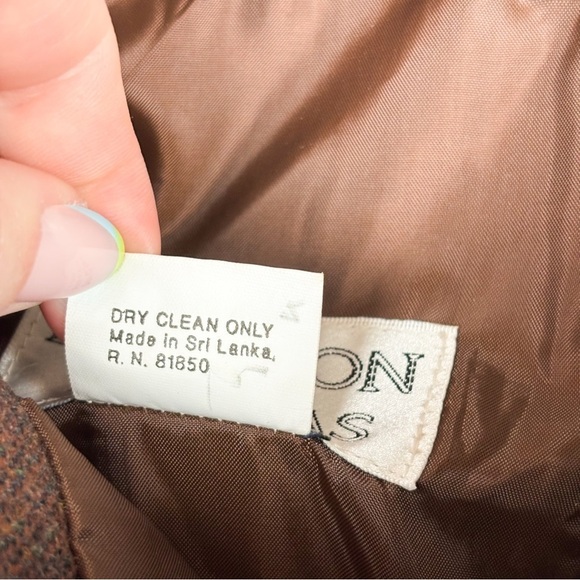 Vintage 90s Brandon Thomas Patchwork Tweed Wool Blend Mini Skirt Sz 26 - Picture 9 of 12